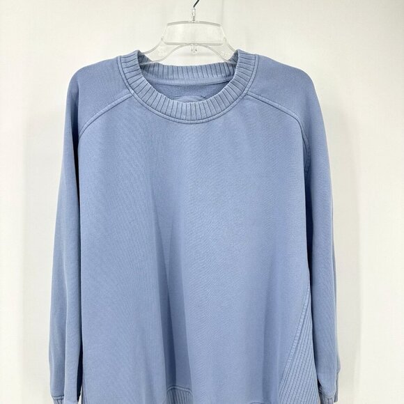 AERIE down to earth sweatshirt oversized slouchy crewneck long sleeve blue XL - Picture 5 of 7